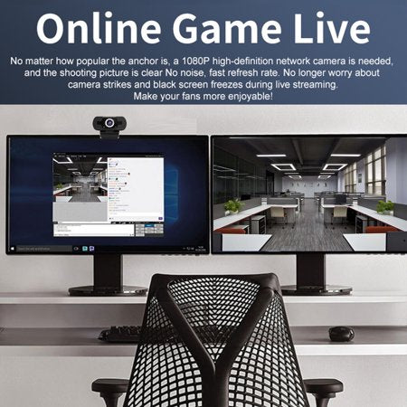 كاميرا ويب 1080P مع ميكروفون مع USB بزاوية عريضة 110 درجات
