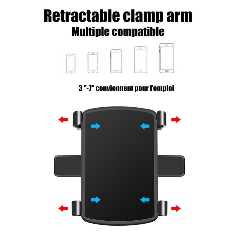 Support de téléphone de tableau de bord pour voiture 360°