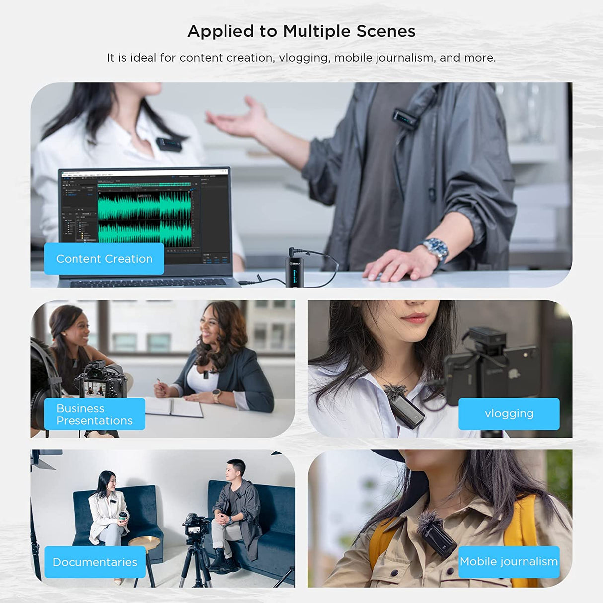 BOYA by-XM6 S2 2,4 GHz Double système de microphone Lavalier sans fil