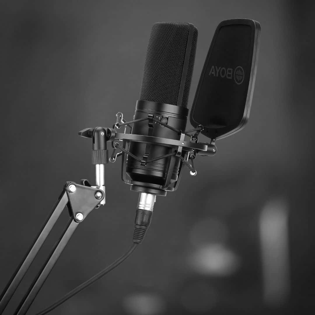 BY-M1000 MICROPHONE À CONDENSATEUR MULTI-MODÈLES À GRAND DIAPHRAGME