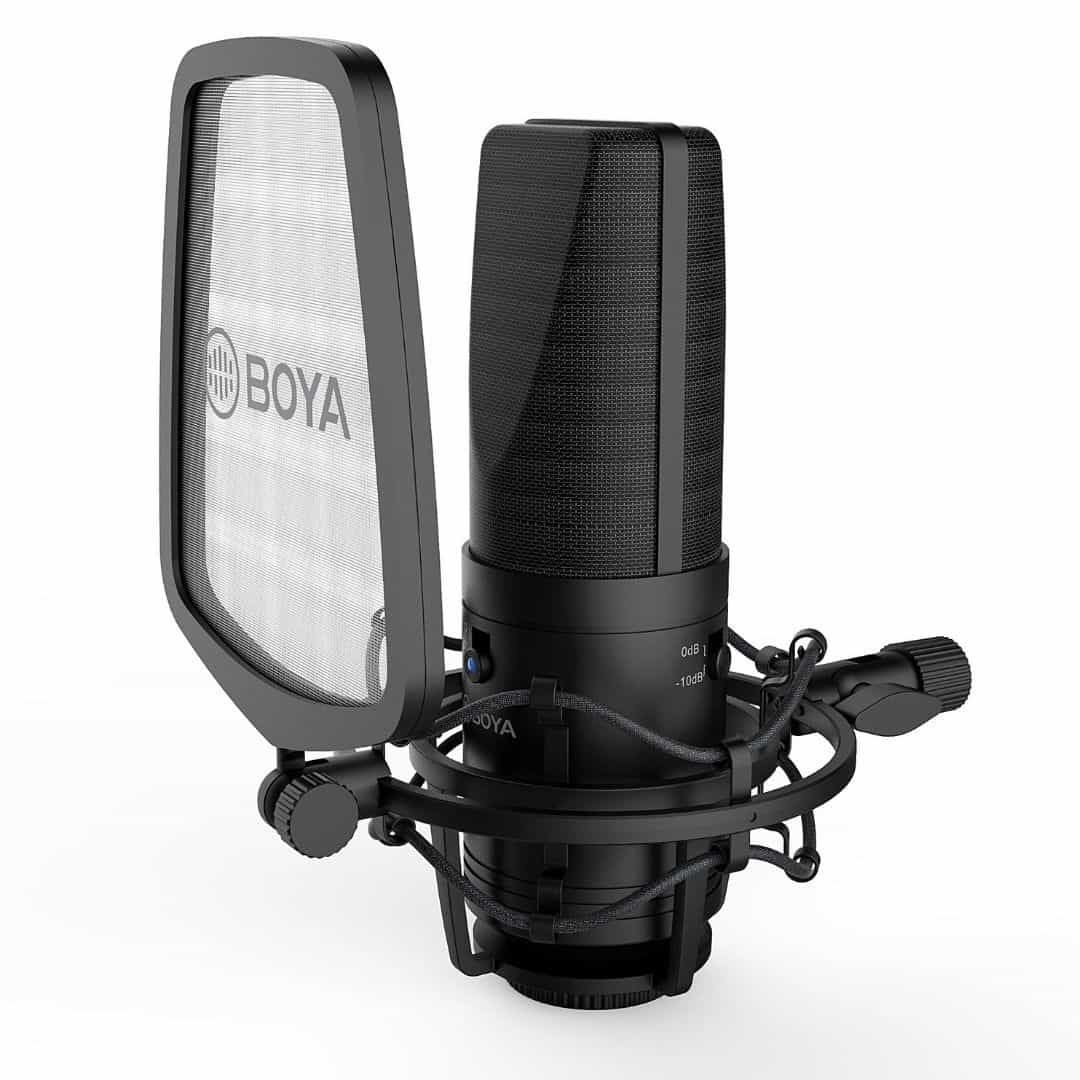 BY-M1000 MICROPHONE À CONDENSATEUR MULTI-MODÈLES À GRAND DIAPHRAGME