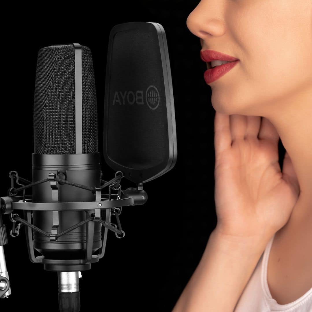 BY-M1000 MICROPHONE À CONDENSATEUR MULTI-MODÈLES À GRAND DIAPHRAGME