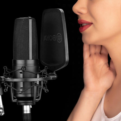 BY-M1000 MICROPHONE À CONDENSATEUR MULTI-MODÈLES À GRAND DIAPHRAGME