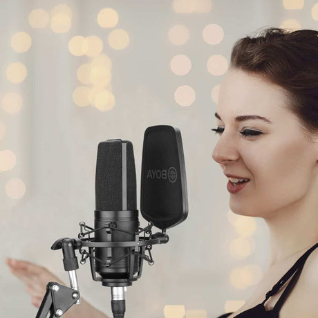 BY-M1000 MICROPHONE À CONDENSATEUR MULTI-MODÈLES À GRAND DIAPHRAGME