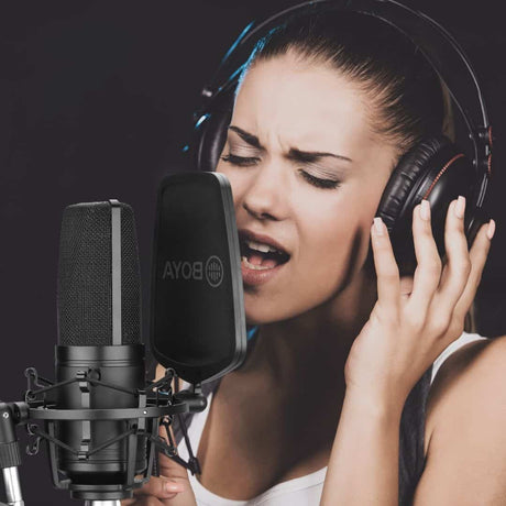 BY-M1000 MICROPHONE À CONDENSATEUR MULTI-MODÈLES À GRAND DIAPHRAGME