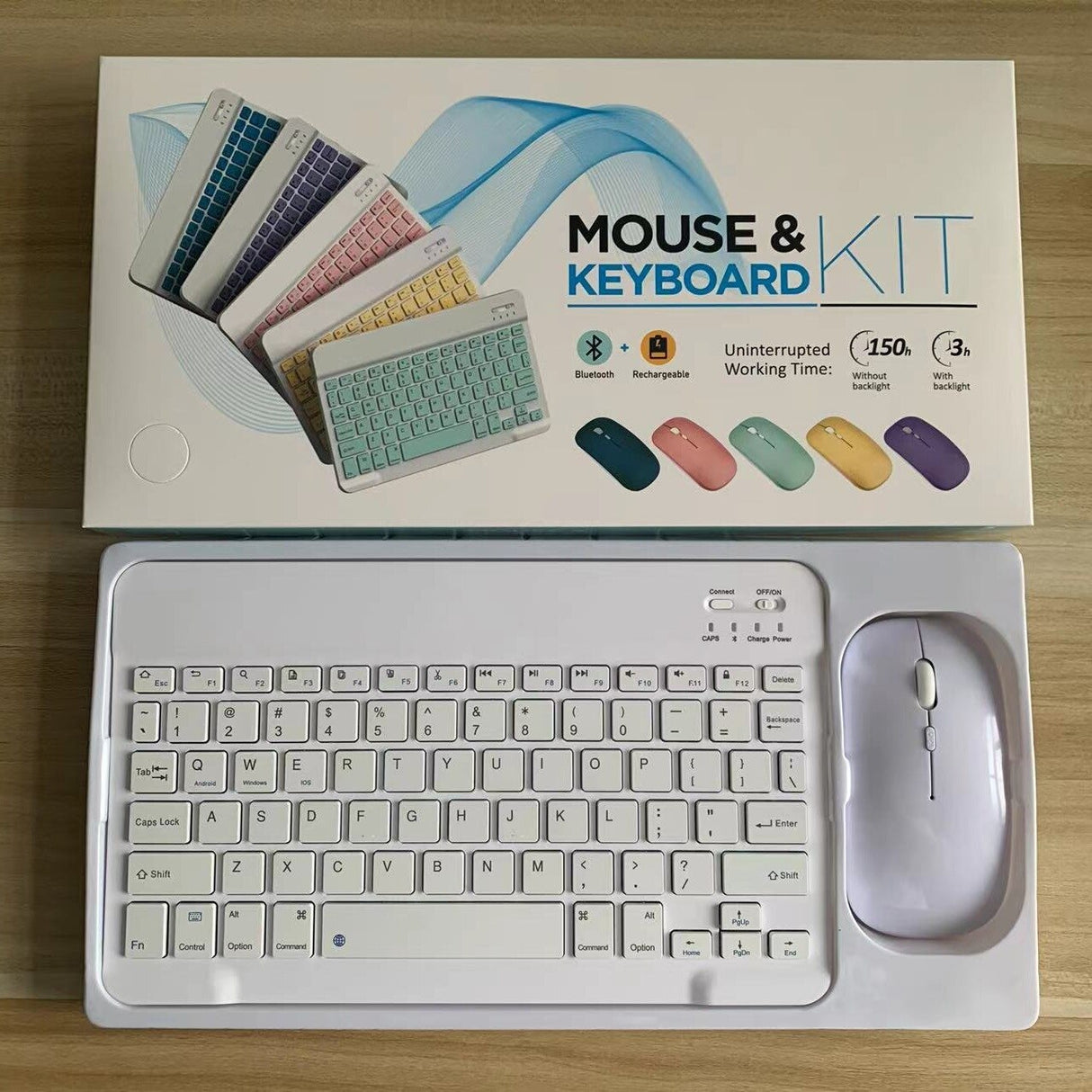 Ultra-fin ensemble de Souris et Clavier sans fil Bluetooth