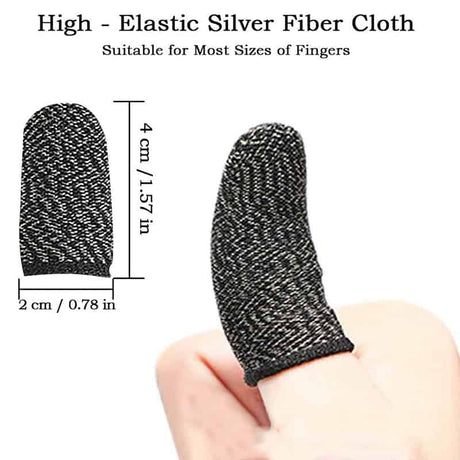 2 Piece Prêt Stock doigts manches pour jeu Mobile jeu Contact Sn doigt lit lisse mince Anti-transpiration