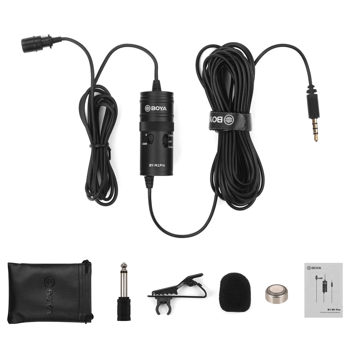 BOYA By-M1 Pro – Microphone à condensateur omnidirectionnel Lavalie