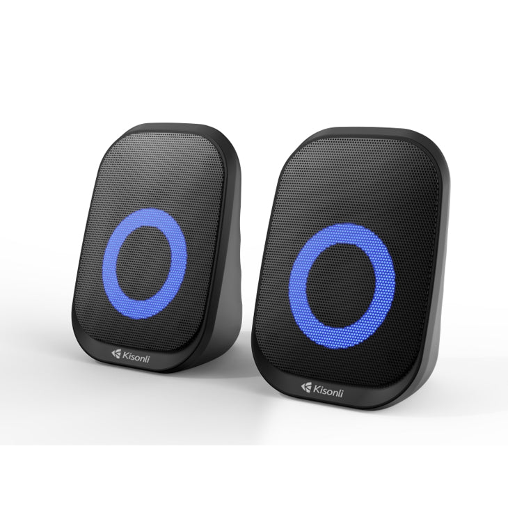 Ordinateur Enceinte 2.0 Multimédia Kisonli X7 RGB Light