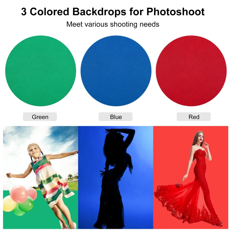 Green Screen de photographie PULUZ 2x2m avec 3 couleurs
