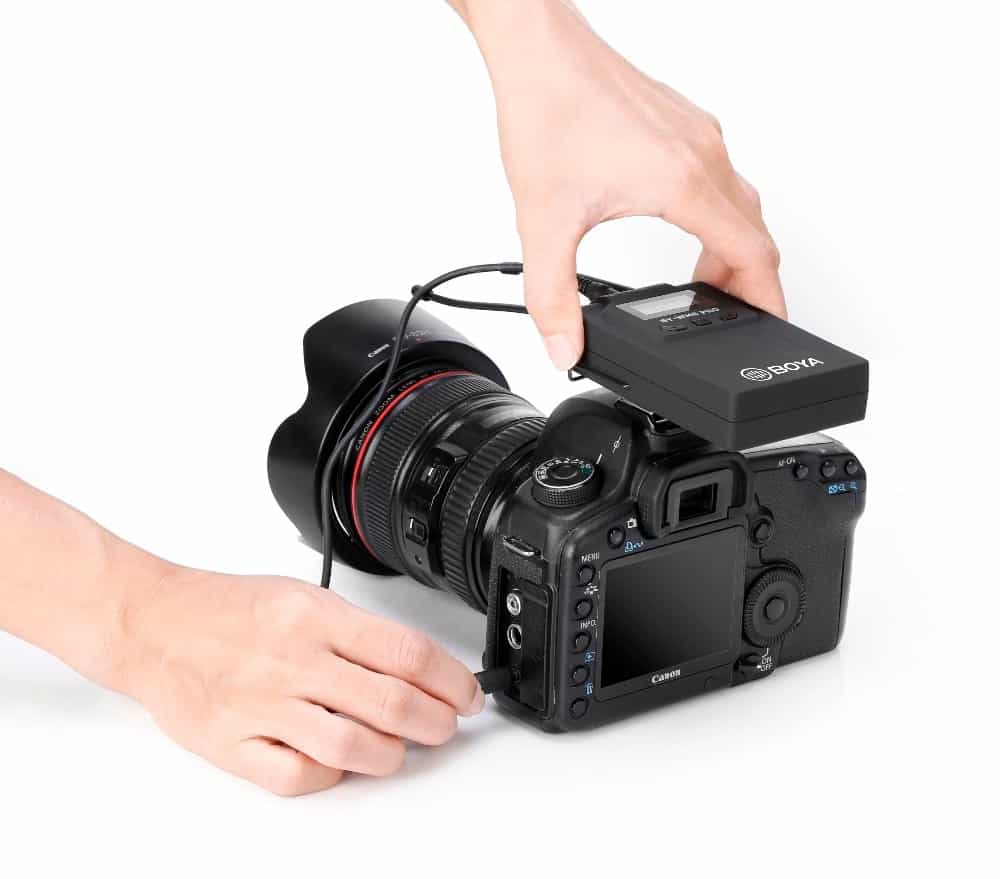 Boya By-Wm8 Pro-K1 Uhf Kit de Microphone Lavalier sans fil pour caméra Eng Efp Dslr