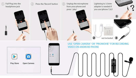 BOYA BY-M1 3.5mm Audio Video Record Lavalier Lapel Microphone