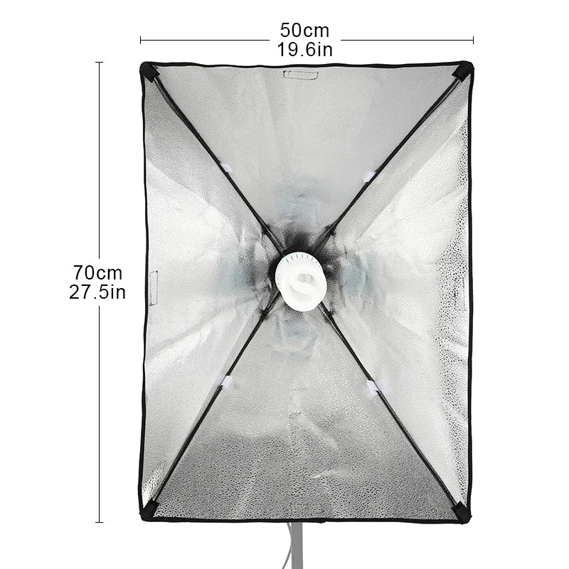 Kits d'éclairage Softbox 50x70CM Professional et trépied 2m