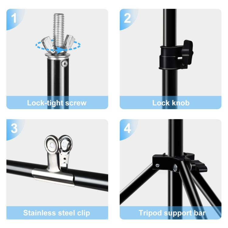 طقم خلفية استوديو 2x2م مع شاشة خضراء 2x3م PULUZ