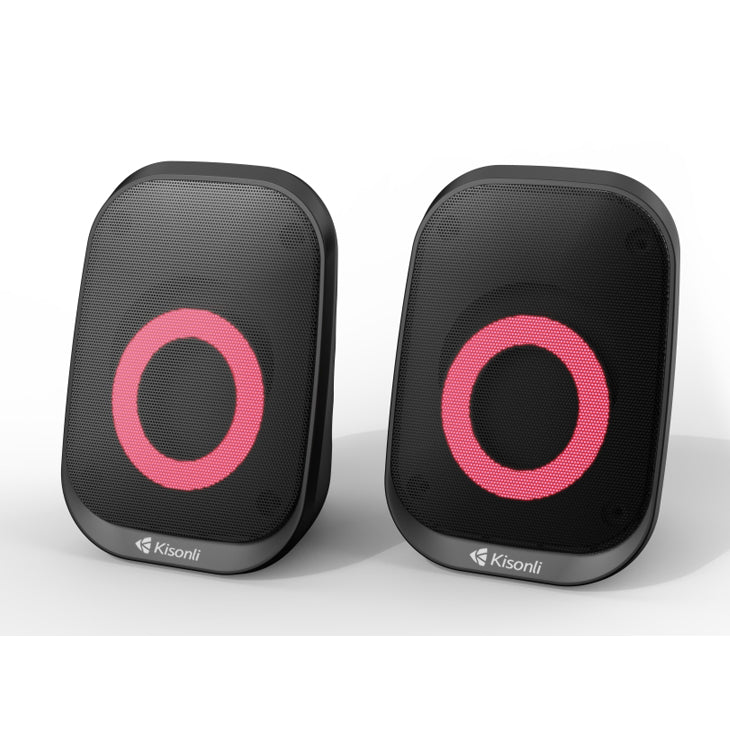 Ordinateur Enceinte 2.0 Multimédia Kisonli X7 RGB Light