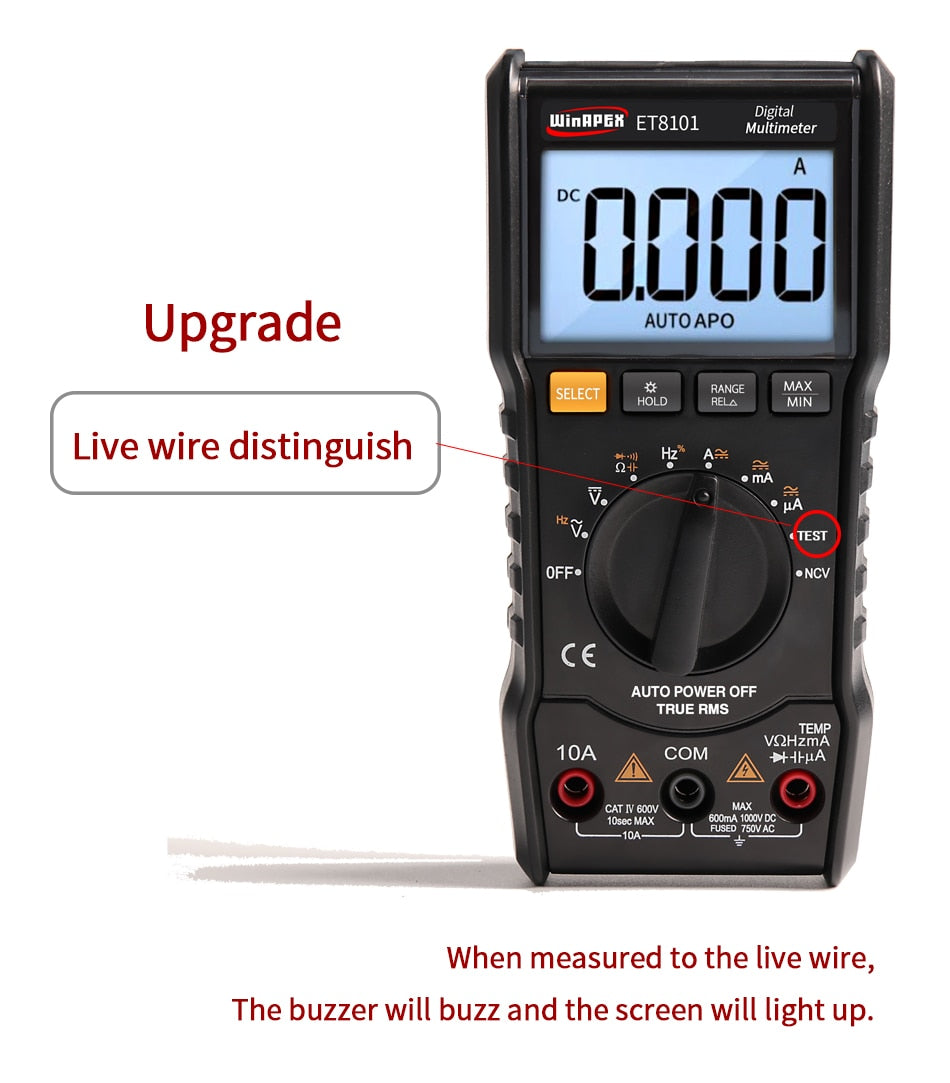 Multimètre numérique professionnel WINAPEX ET 8101