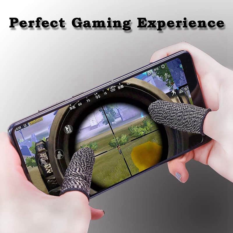 2 Piece Prêt Stock doigts manches pour jeu Mobile jeu Contact Sn doigt lit lisse mince Anti-transpiration