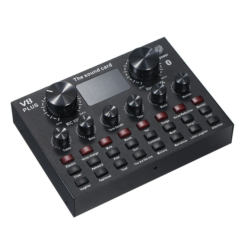 بطاقة صوت V8 Plus Master، مع كابل صوت USB وبلوتوث