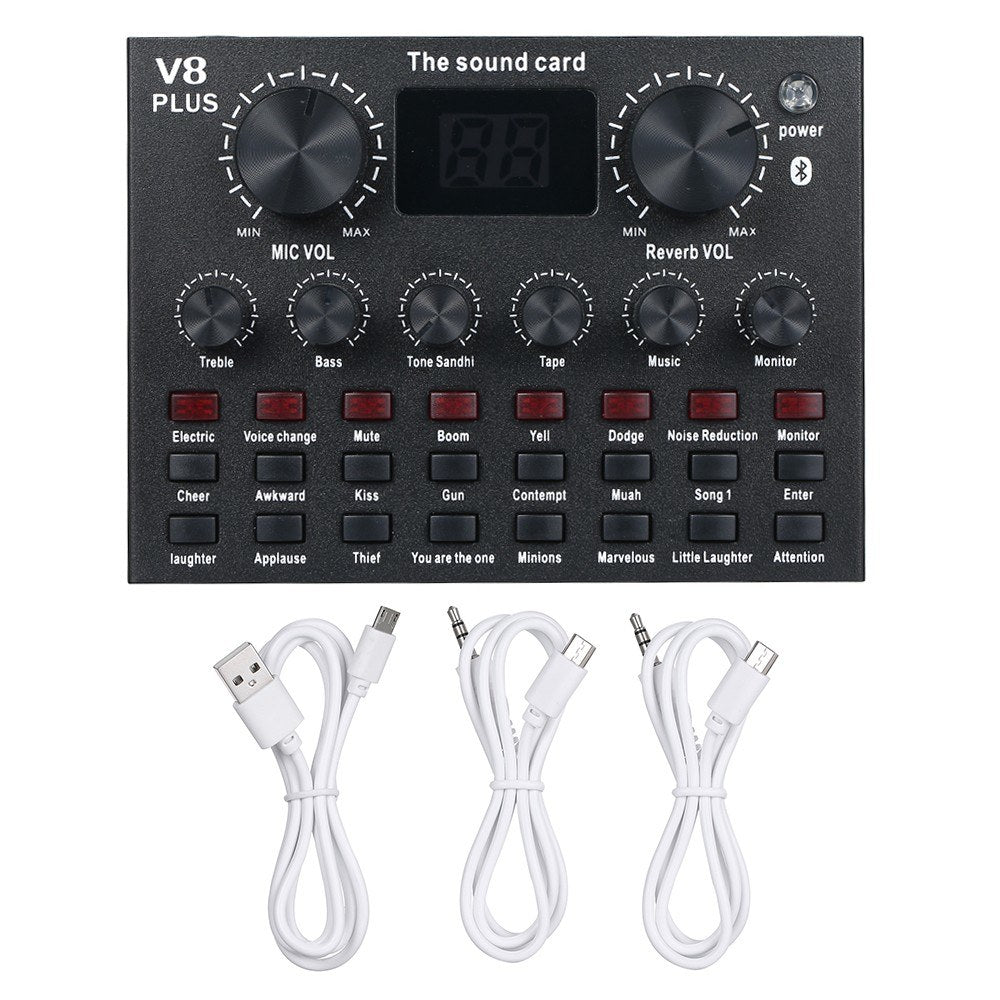 Carte son V8 Plus Master, avec câble Audio USB et Bluetooth