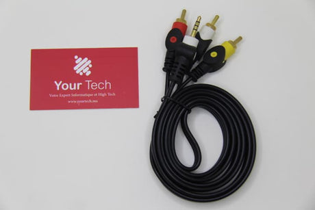 Câble Jack mâle 3,5 mm vers A / V et RCA (1,5 m)