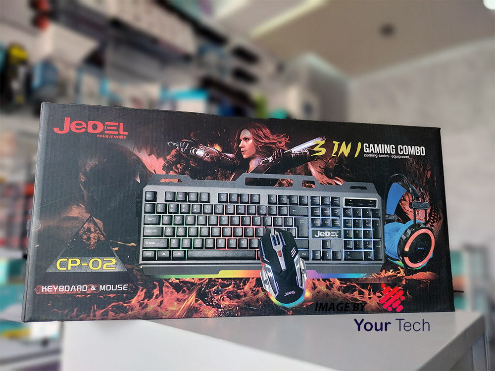 Pack Gaming 3 en 1 Jedel CP-02 Souris, Clavier et casque