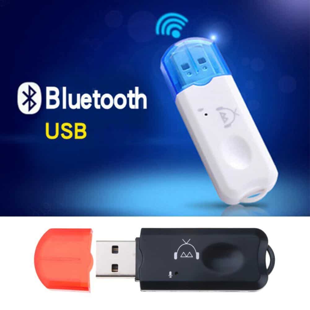 Adaptateur Audio Bluetooth USB AUX, stéréo, avec Microphone pour voiture  Noir