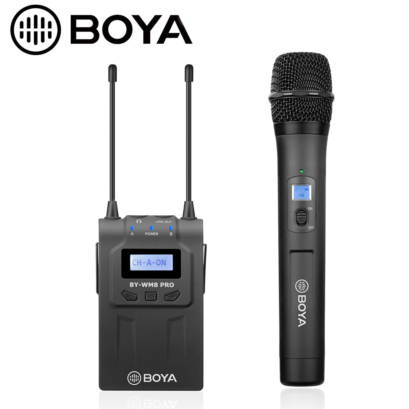ميكروفون لاسلكي Boya BY-WM8 Pro-K3 UHF بقناتين مزدوجتين (عند الطلب)