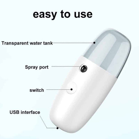 Vaporisateur portatif Rechargeable d'usb 30mL Nano vapeur faciale hydratant la peau nébuliseur soins du visage outils de beauté