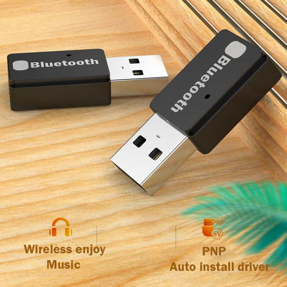 T7 sans fil PC Audio musique émetteur Bluetooth 5.0 carte son USB adaptateur pour Windows 7/8/10 / XP Linux