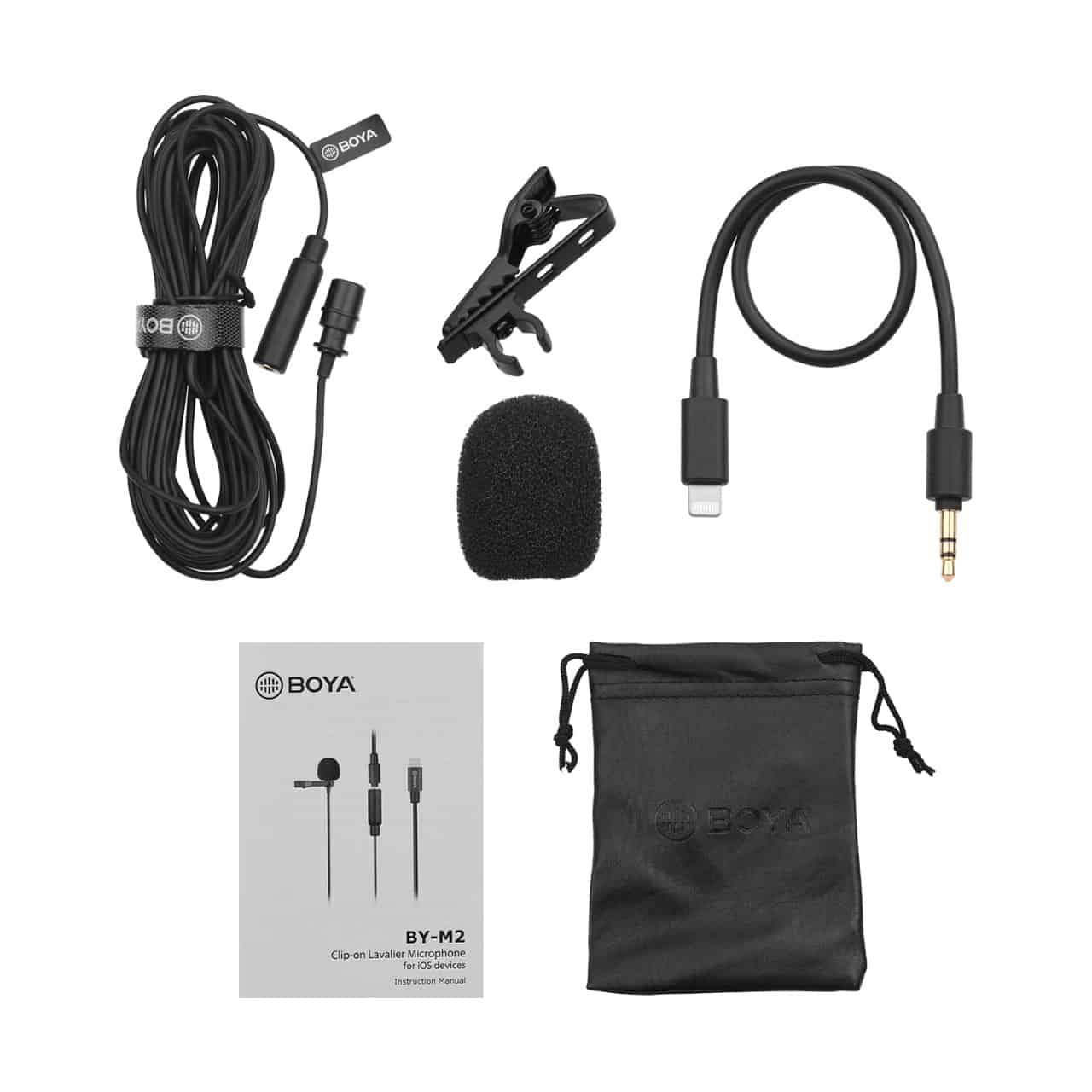 BOYA – micro cravate Lavalier cardioïde BY-M2 pour iphone et ipad