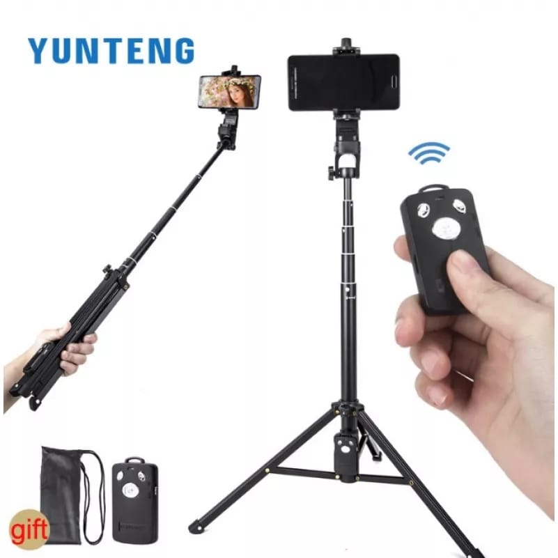 حامل ثلاثي القوائم للهاتف يونتينغ vct-1688 مع جهاز تحكم عن بعد