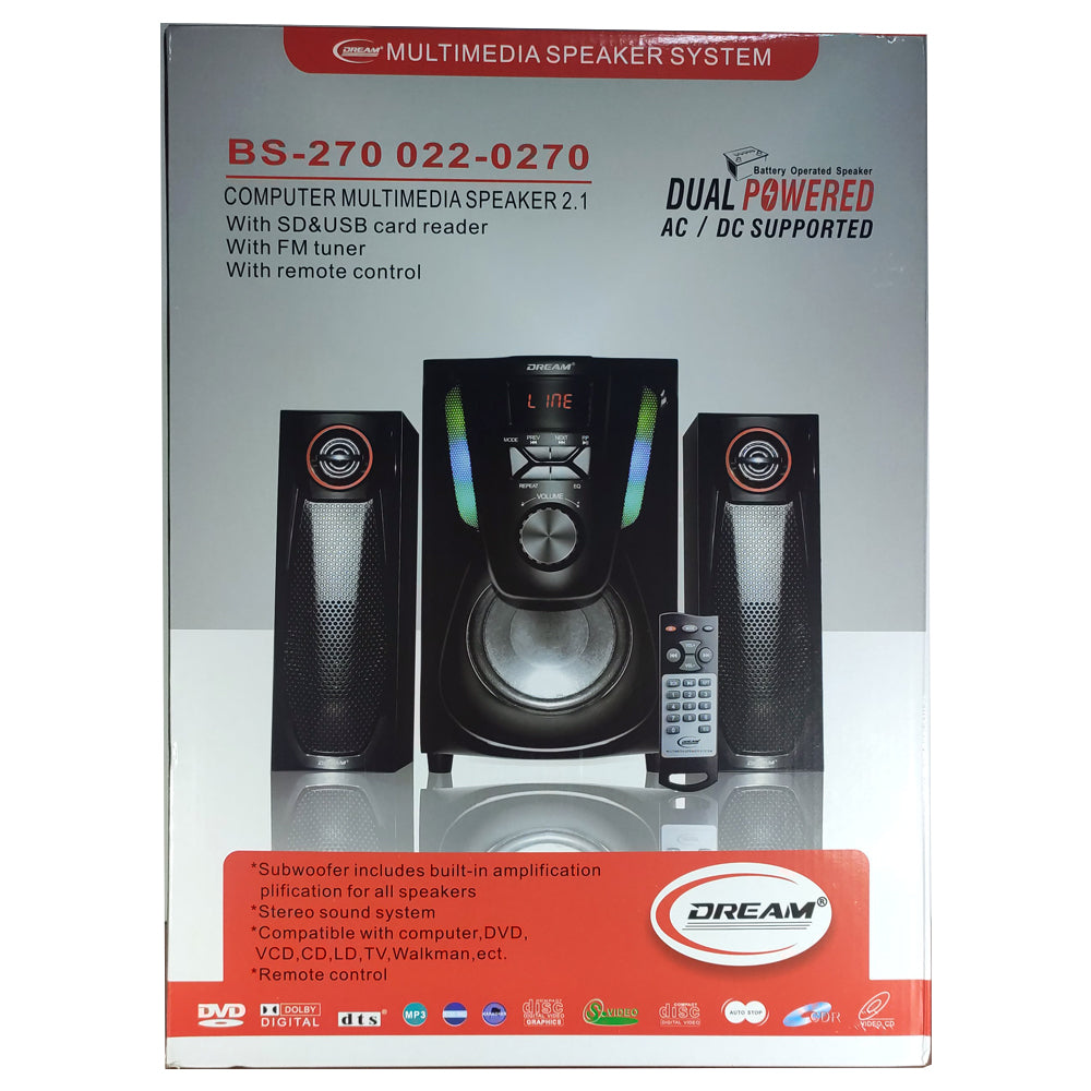 SYSTÈME D'ENCEINTE MULTIMÉDIA DREAM BS-270