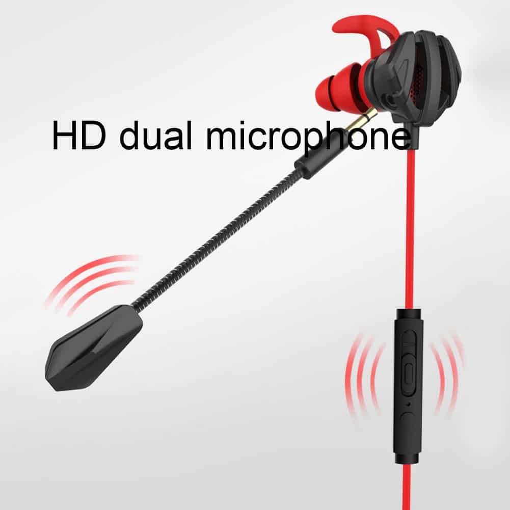 Écouteurs intra-auriculaires à réduction de bruit dynamique de jeu avec isolation acoustique double micro