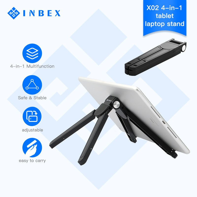 Stand d'ordinateur portable de tablette X02 / support de pliage multifonctionnel 4-en-1
