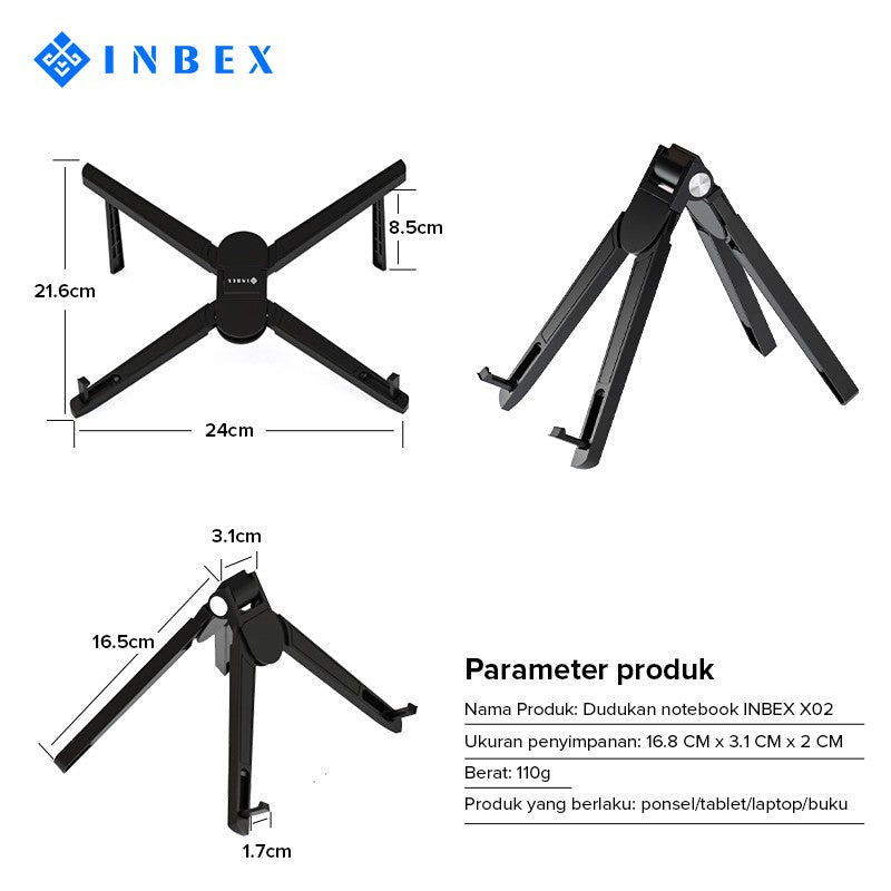 Stand d'ordinateur portable de tablette X02 / support de pliage multifonctionnel 4-en-1