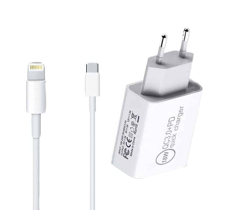 18W PD Type-c Chargeur Rapide pour Apple iPhone 11 Pro 12 XS Puissance Max Téléphone Portable chargeur rapide PD Adaptateur Avec Câble