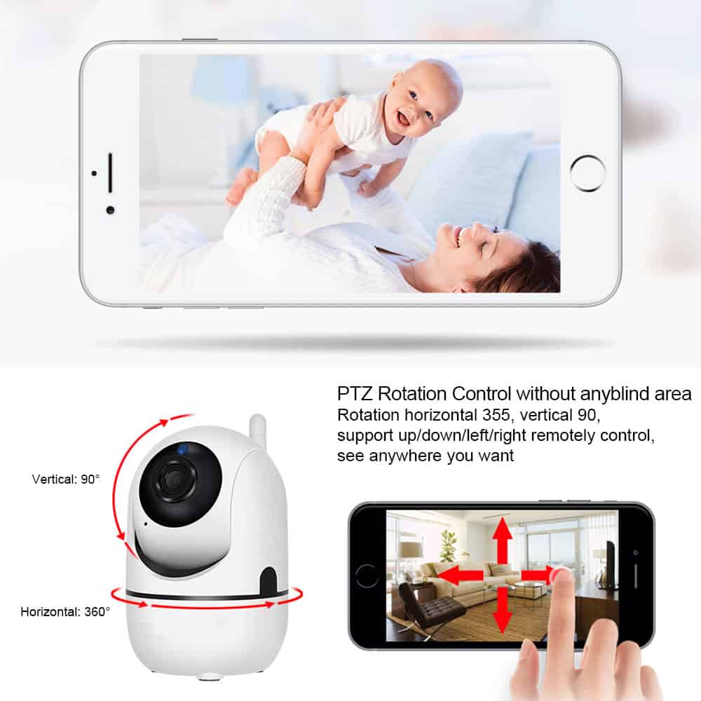 HD IP Camera Wireless Home Security Camera 360° WI-FI Cloud Camera Two Way Audio Night Vision CCTV Camera