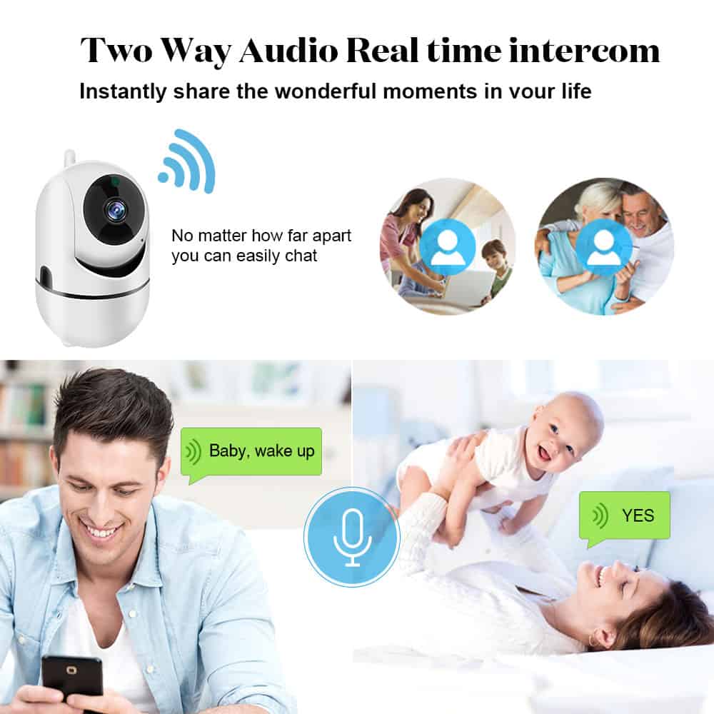HD IP Camera Wireless Home Security Camera 360° WI-FI Cloud Camera Two Way Audio Night Vision CCTV Camera