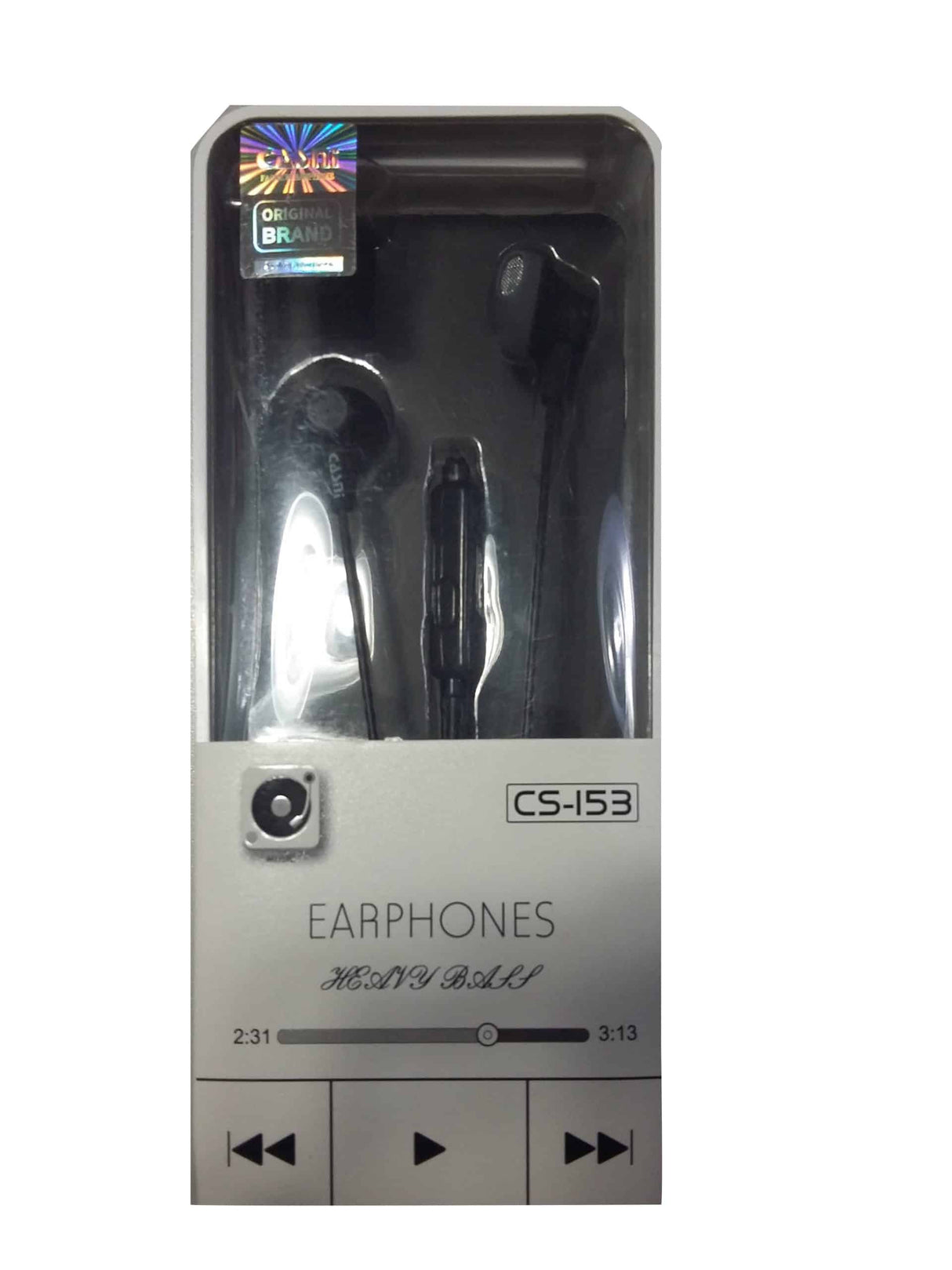 CASNI CS-153 Écouteur simple intra-auriculaire avec télécommande en fil de blé ORIGINAL