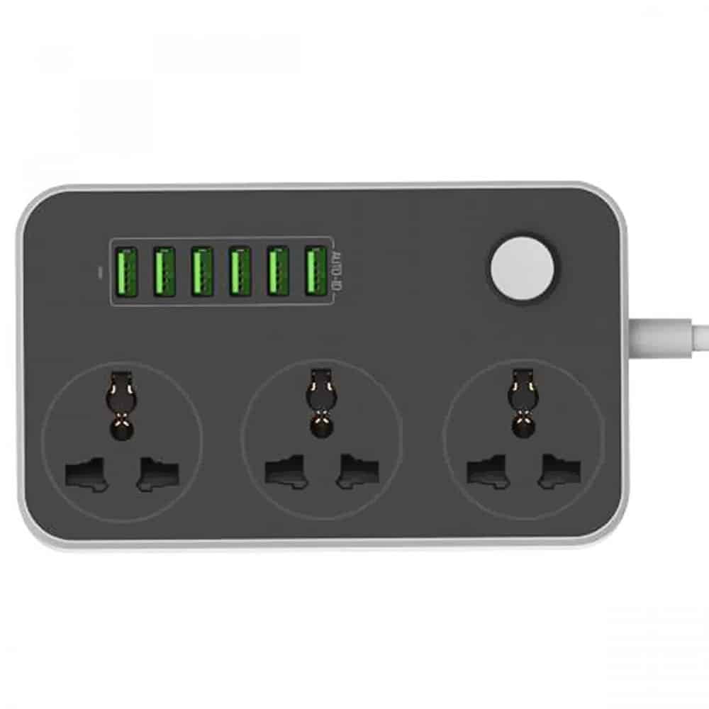 DIGITPLUS SP3604 3 Power Socket 6 USB pour Smartphone et Tablettes 3.4A/17W