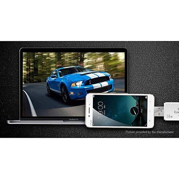 Earldom Lecteur de cartes OTG authentique ET-OT05 3-en 1 -V8 / Micro-USB / USB 3.0 support 32GB microSD / 128GB SD Pour Android et Pc