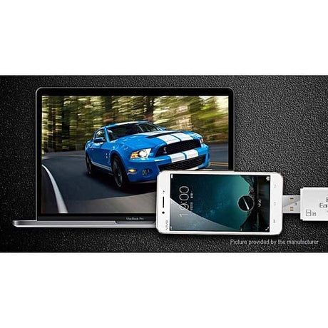 Earldom Lecteur de cartes OTG authentique ET-OT05 3-en 1 -V8 / Micro-USB / USB 3.0 support 32GB microSD / 128GB SD Pour Android et Pc