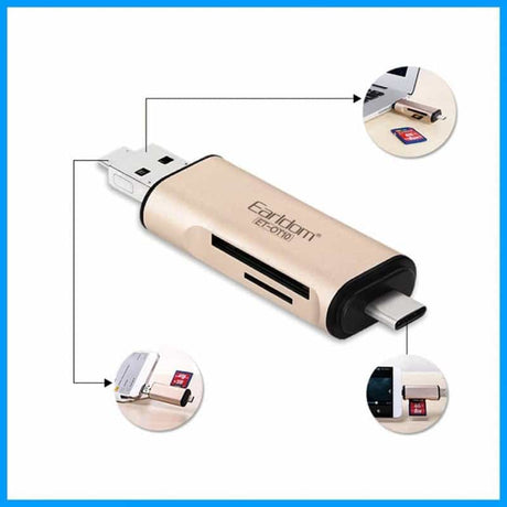 Earldom ET-OT10 3 in 1 Multi Card Reader OTG