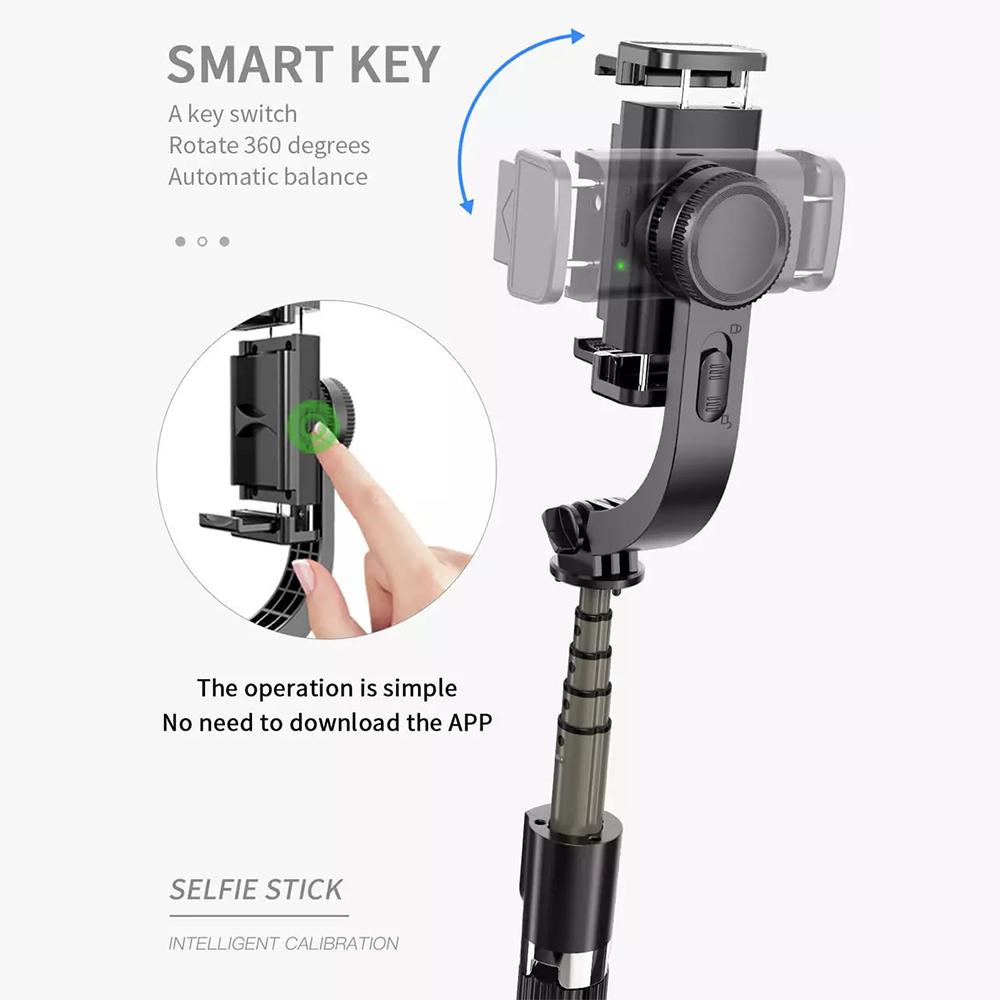 STICK SELFIE AVEC STABILISATEUR GIMBAL ET SUPPORT DE TRÉPIED L08