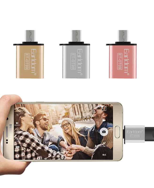 Аdapter, Earldom, OT09, USB F to Micro USB, OTG, Different colors - 11042
