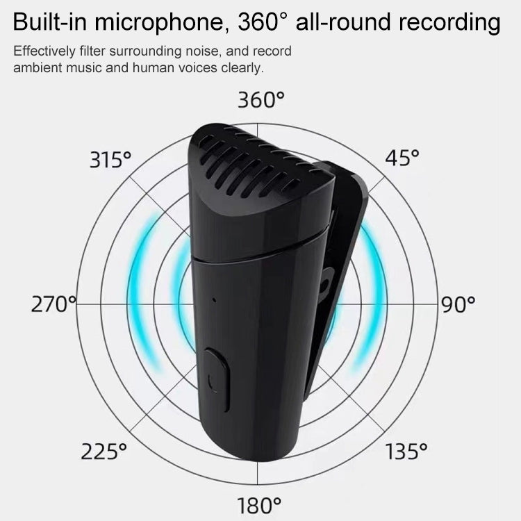 Microphone cravate sans fil 2,4 GHz Sensibilité élevée