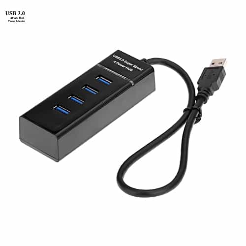 HUB haute vitesse mini 4 ports USB 3.0 avec câble de chargeur 4 adaptateur de charge de port USB pour ordinateur portable PC pour Iphone678X