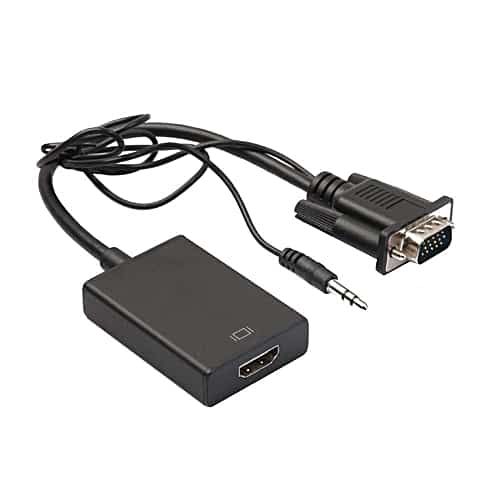 HD 1080P VGA vers sortie HDMI TV AV HDTV convertisseur de câble vidéo adaptateur plug and play avec entrée audio