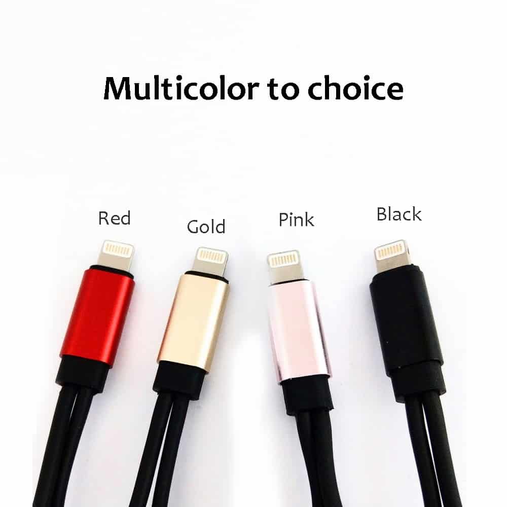 Cable adaptateur de prise ip double 3in1 Convertisseur d'appel audio de charge