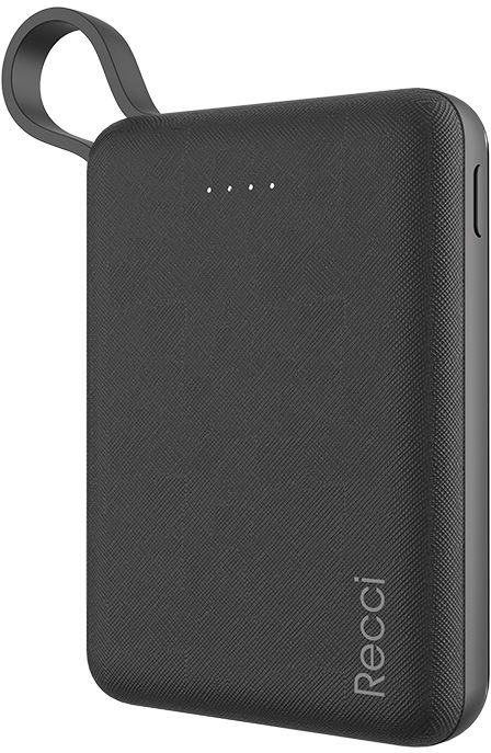 Batterie Externe Recci WISER RW-10000, 10000mAh, 1 Port USB - Noir et Blanc